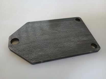 Slant six heat riser block off plate