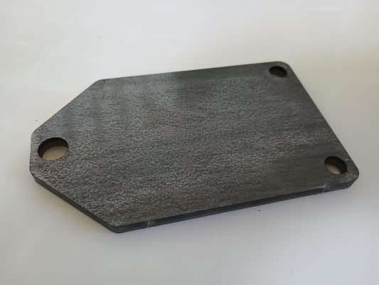 Slant six heat riser block off plate